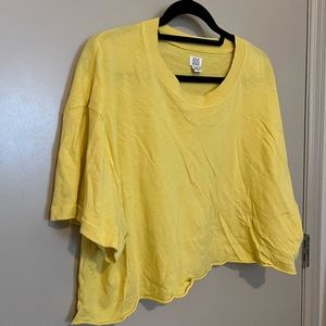 Yellow crop top tee